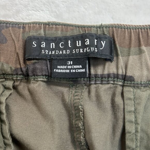 Sanctuary Standard Surplus Camouflage Cargo Pants Womens Size 31 Stretch Outdoor - Picture 3 of 9